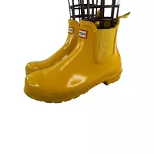 Hunter Women's Original Chelsea Boot US 9 Yellow Ankle Rubber Rain Boots