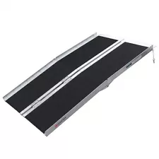 Used Home 5FT Non-Skid Folding Aluminum Ramps for Wheelchairs Wheelchair Ramp