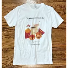 Mcdonald's You Deserve A Break Advertisement T-Shirt Retro Vintage Style Adult M