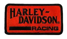 Harley-Davidson 4 in. Embroidered Vintage Racing H-D Text Emblem Sew-On Patch