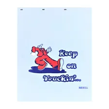 Keep on Truckin' White 24" x 30" Poly Semi Truck Mud Flaps - Pair