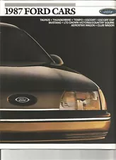 1987 Ford LTD, Taurus, Escort, EXP, Thunderbird, Mustang Sales Brochure