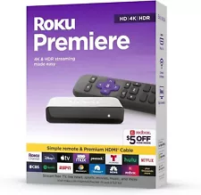 NEW Roku Premiere, 4K/HDR Streaming Media Player w/ Wi-Fi + HDMI + Remote