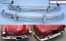 Volkswagen Karmann Ghia USA style bumpers set new year 1970 - 1971