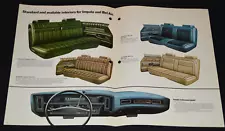 1972 CHEVY IMPALA / BEL AIR INTERIOR ORIGINAL DEALER SALES BINDER INSERT AD-72 (For: 2008 Impala)