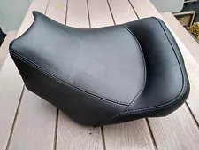 CUSTOM LEATHER PADDED MOTORCYCLE SEAT SINGLE SADDLE FOR MOTORBIKE