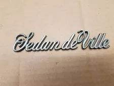 Cadillac OEM 1970-1980 Sedan deVille Chrome Emblem Badge Logo Nameplate Name