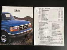 Vtg Orig 1992 Ford F-Series Pickup Sales Brochure 92 F-150 F-250 + Price List