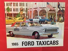 1965 FORD "TAXICABS--- FAIRLANE-CUSTOM-CUSTOM 500" Car Dealer Sales Brochure