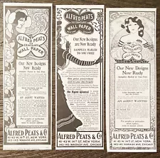 1900ALFRED PEATS XX Century Wall Paper Vtg Art Nouveau Print Ads~Beautiful Women