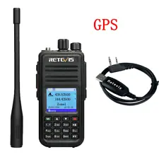 Retevis RT3S Digital 5W Ham Radio DMR GPS Dual Band TDMA Walkie Talkie 2000mAh