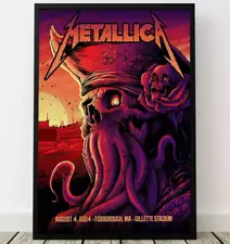 Metallica M72 North American Tour 2024 At Foxborough On August 2 And 4th Poster