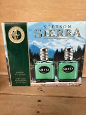 2 NEW IN BOX Stetson Sierra for Men Cologne splash .5 oz EACH