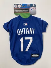 New Medium Pets First MLB Los Angeles Dodgers Dog Jersey Shohei Ohtani 17 Blue