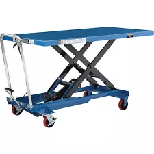 Mobile Scissor Lift with Oversized 63 x 32 Platform 1100 Lb. Cap.