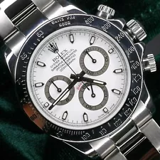 Rolex Daytona 40MM White Dial Stainless Steel WATCH ONLY EXCELLENT 116520