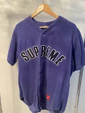 Supreme Corduroy Baseball Jersey SS18 Dusty Purple Size Large