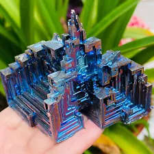 331g Natural Aura Colorful Quartz Crystal Titanium Bismuth Ore Stone Specimens