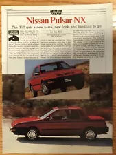 DATNIS372 Article Road Test 1983 NISSAN PULSAR NX Nov 1982 4 page