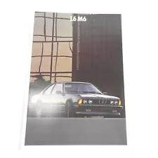 VINTAGE 1987 BMW L6 M6 DEALERSHIP SALES BROCHURE INFORMATION SPECIFICATIONS