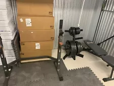 weight bench set with weights used