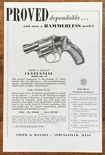 SMITH & WESSON Advertising Sales Sheet 1950s Centennial Model 40 Hammerless Gun