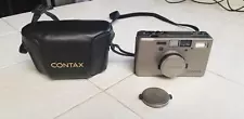 Contax T3 35mm Silver Compact Point-and-Shoot Camera w/ Case