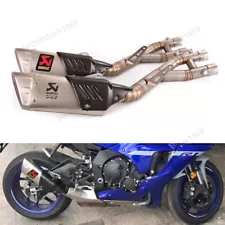 For Yamaha YZF R1 R1M 2015-2023 Exhaust Pipe 55mm Muffler Silencer Mid Link Pipe (For: Yamaha)