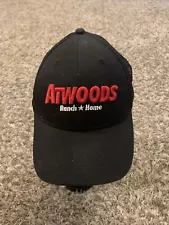 Atwoods Hat Adult Mens Black Snap Back Cap Adjustable Mesh Back