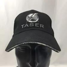 Axon Taser International Logo Hat Black Cotton PVC Imprint Size Adjustable