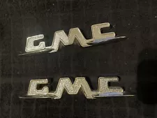 1955, 1956, 1957 GMC Truck Fender Emblems (Pair) Nice Driver Quality (For: 1956 GMC)