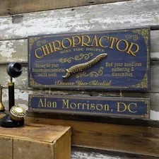 CHIROPRACTOR WOOD PLANK SIGN WITH PERSONALIZATION