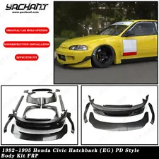 FRP Kit For 92-95 Honda Civic Hatchback (EG) PD Style Wide Body Kit Fender Wing