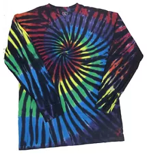 Stained Glass Swirl Long Sleeve Tie Dye T-Shirt