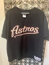 Vintage Houston Astros Y2K Majestic Jersey Black Rare Men’s XL 2000s MLB USA