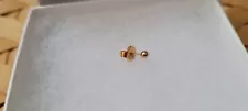 One Adult 14 Karat Yellow Gold Ear Piercing Stud