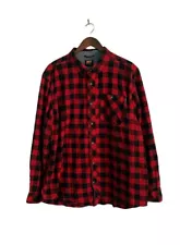 Timberland Pro Original Fit Red Black Buffalo Check Flannel Size XXL Lumberjack