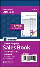 General Purpose Sales Books, For Use As A Receipt, Invoice or Guest Check