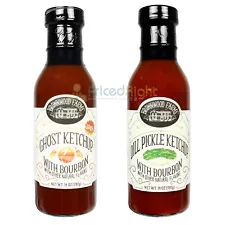 Brownwood Farms Dill Pickle Ketchup/Spicy Ketchup 2-Pack Farm Fresh 14oz Bottles