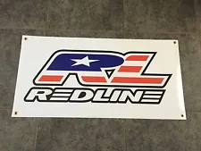 Redline banner sign shop wall garage bicyle BMX flight cranks bike race cruiser