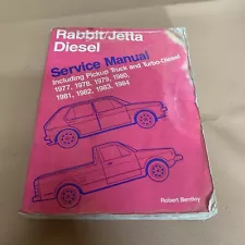 1977-1984 VOLKSWAGEN RABBIT JETTA PICKUP TURBO DIESEL SERVICE MANUAL