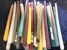 75 WAX CANDLES ALL SIZES & COLORS NEW & NOT