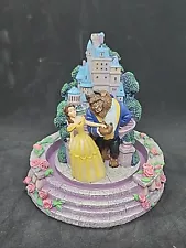 Disney Vintage Beauty & the Beast Glass Dome Belle Beast Maurice Castle Figure