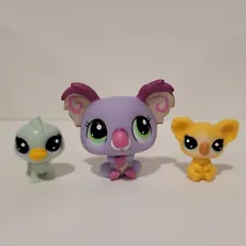 Littlest Pet Shop 2426 Purple Swirl Koala Green Eyes 152 Yellow 151 Platypus