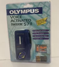 Olympus Pearlcorder S711 Microcassette Tape Recorder Handheld Voice-Sealed!/Read