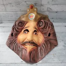 Burger King The King Face & Crown Rubber Halloween Mask Costume Rubies 2007