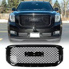 Front Bumper Grille Glossy Black Denali Style For 2015-2020 GMC Yukon XL (For: More than one vehicle)