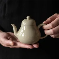 140ml Japanese Style Handmade Gray Glaze Teapot Retro Ceramic Kung Fu Tea Set