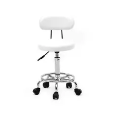 Adjustable Rolling Salon Stool with Back for Massage Medical Artist Beauty