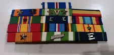 1960s USN Navy Combat Vietnam Era 13 Ribbon Bar Rack Military